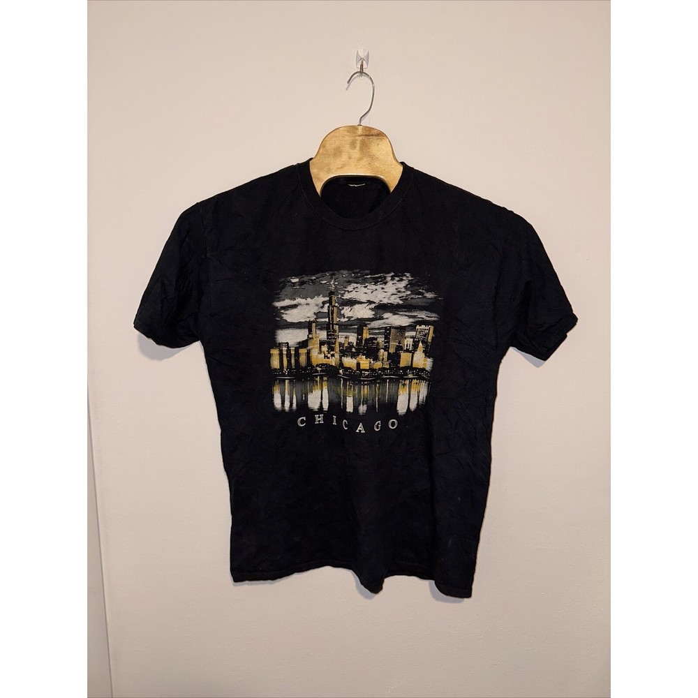Chicago T-shirt Black Short Sleeve XL No Logo Men’s Worn